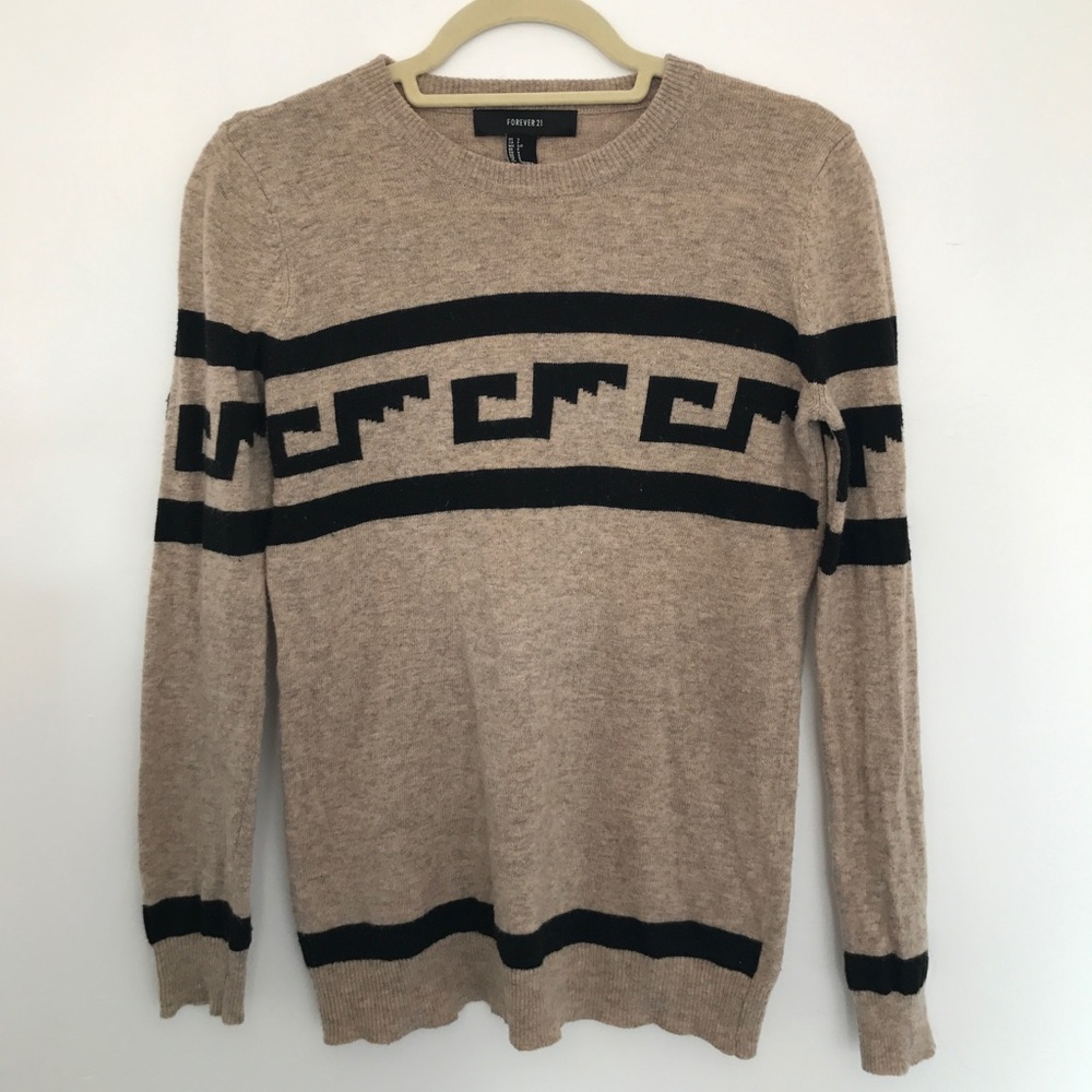 Brown and black sweater